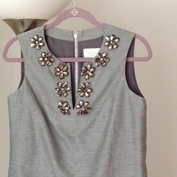 🅰️ Kate Spade - 'Jeweled' Neckline Sheath Dress - Picture 2 of 11